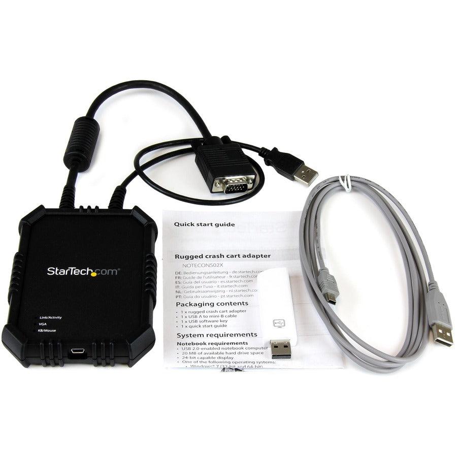 Portable KVM Console Laptop Server Rugged Housing BIOS Control TAA Compliant | StarTech NOTECONS02X