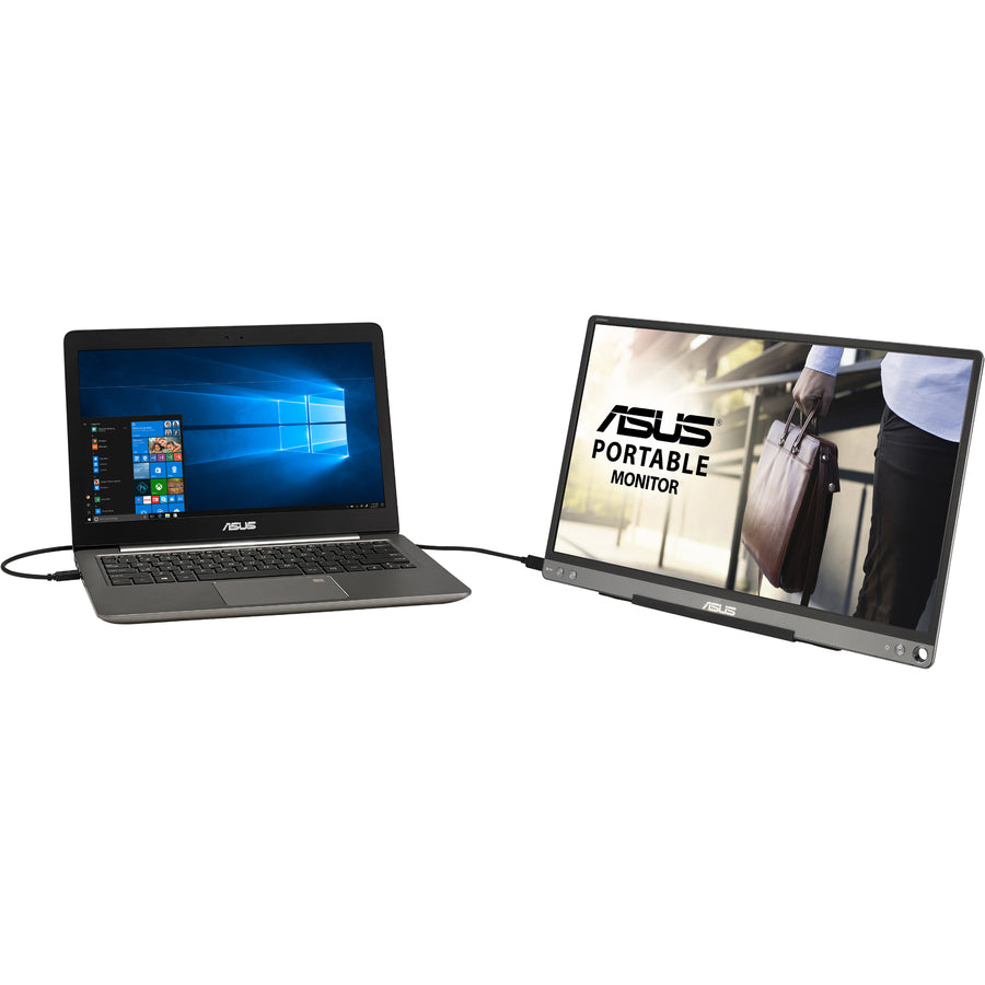 Portable Monitor - 15.6 Inch USB-C Full HD IPS External Display for Laptop | Tecisoft MB16ACE