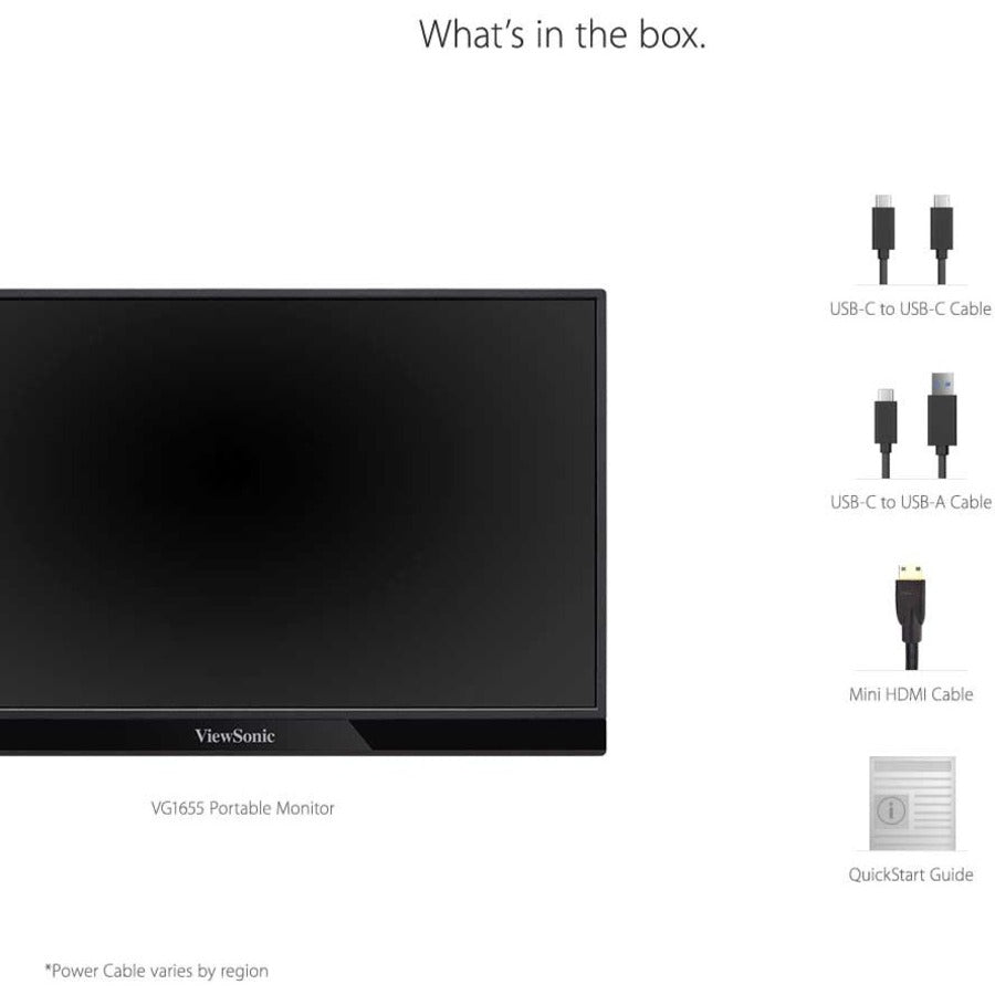 Portable Monitor 15.6 Inch - ViewSonic VG1655 FHD USB-C Display | TecISoft