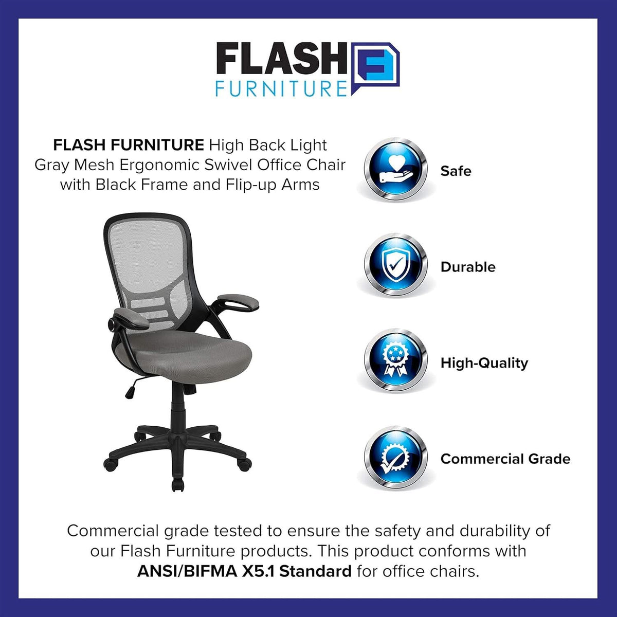 Porter High Back Swivel Office Chair With Lumbar Support