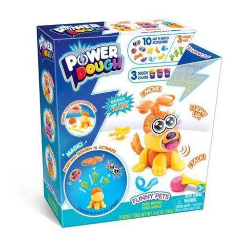 Power Dough Medium Funny Pets Toy for Kids 3+ with Moving Lights