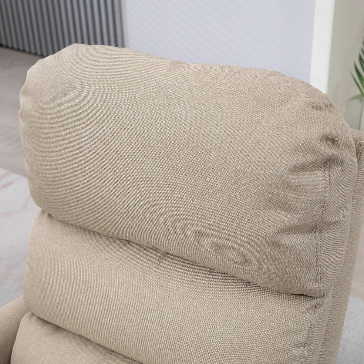 Power Lift Recliner Chair Beige With Remote Control