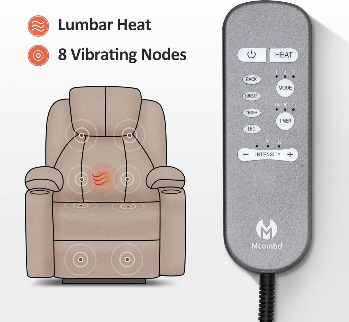 Power Lift Recliner Chair Large Size Massage For Living Room