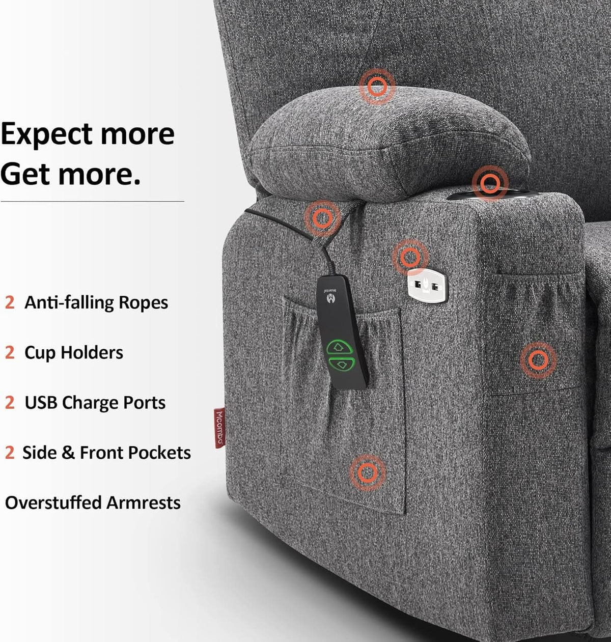Power Lift Recliner Chair Large Size Massage For Living Room