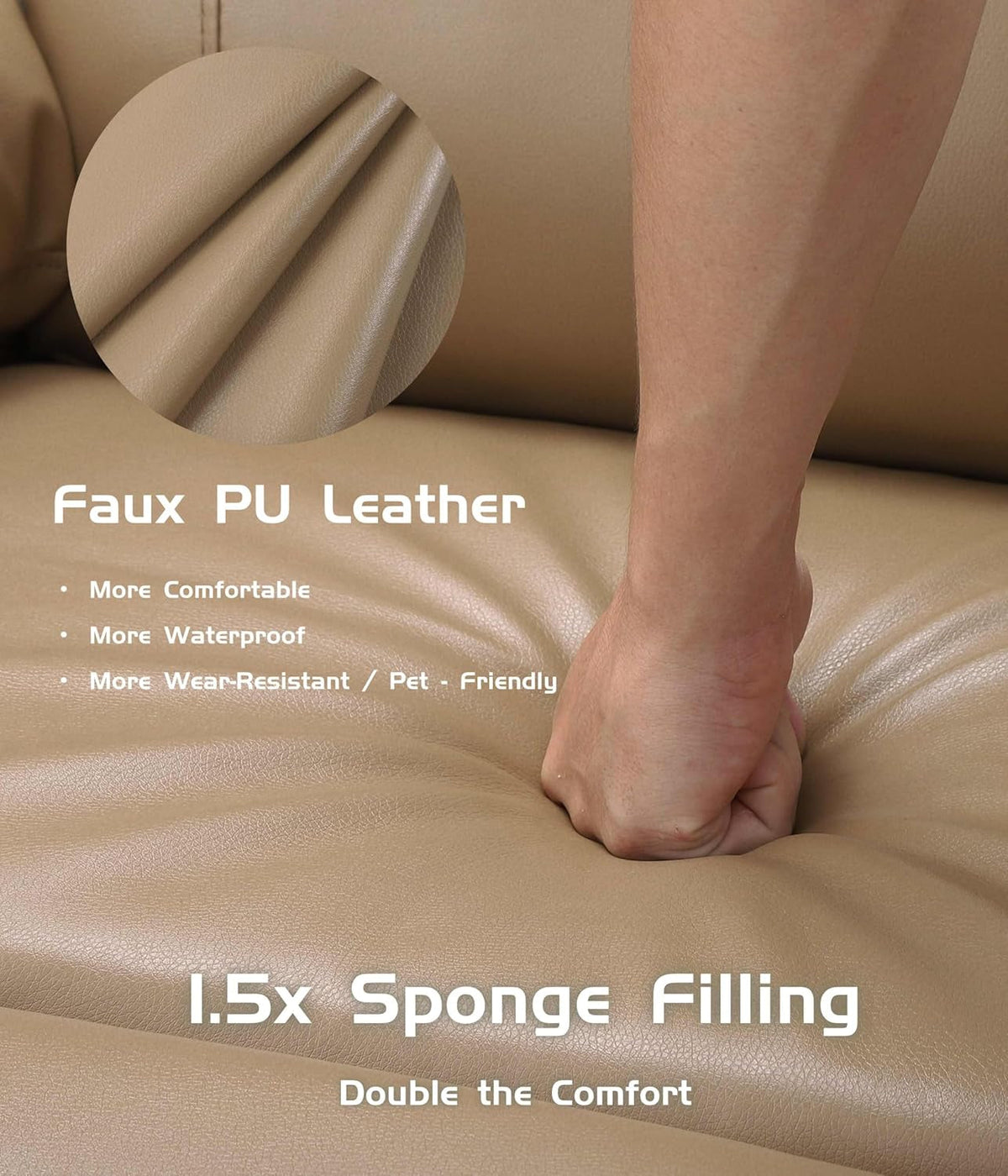 Power Lift Recliner Chair With Heat And Massage In PU Leather