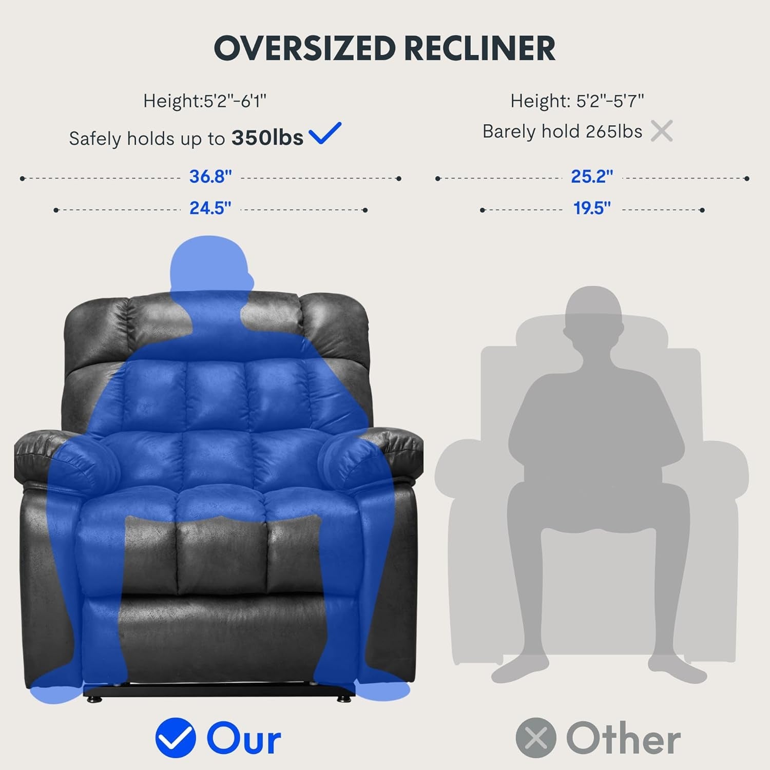 Power Lift Recliner Chair With Massage And Heat Black