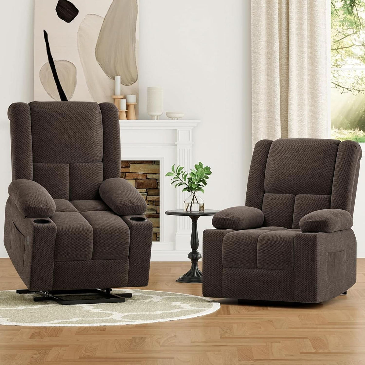 Power Lift Recliner Chair With Massage And Heat For Elderly