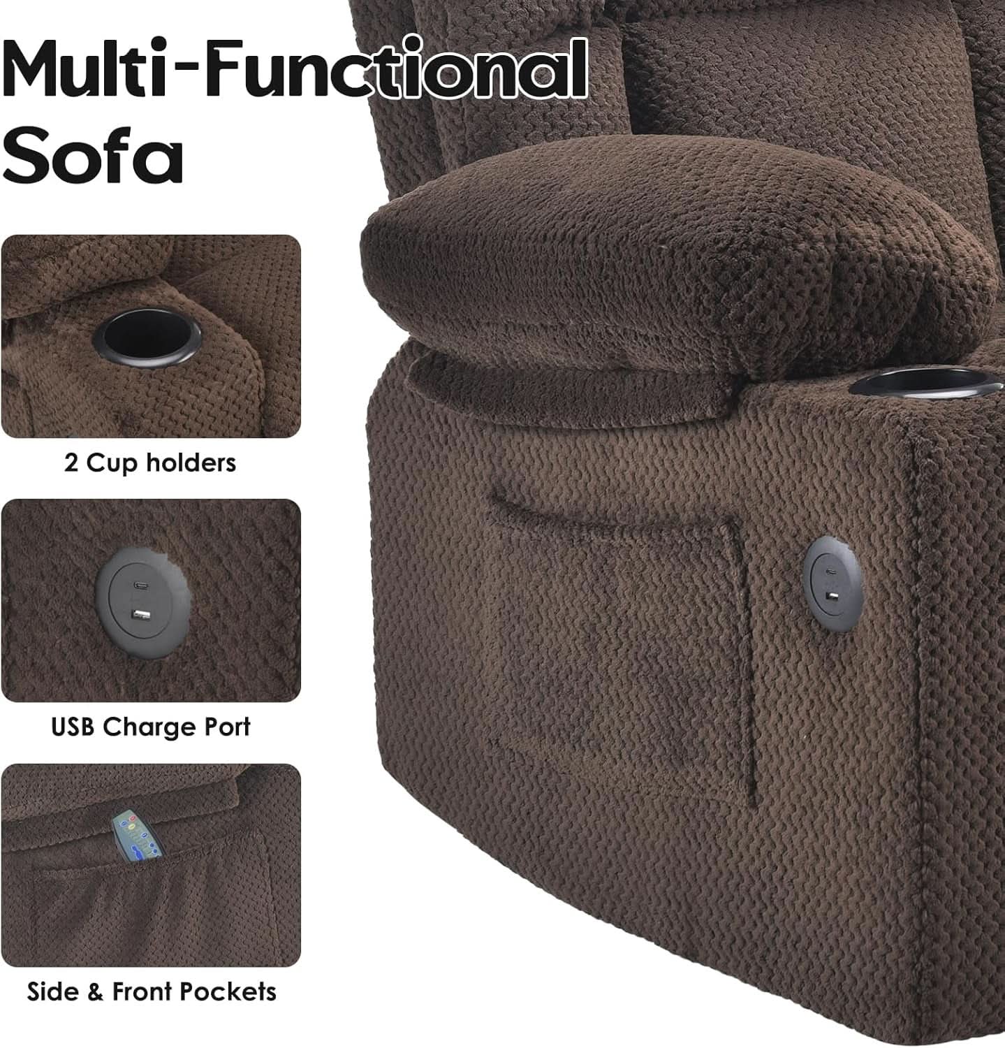 Power Lift Recliner Chair With Massage And Heat For Elderly
