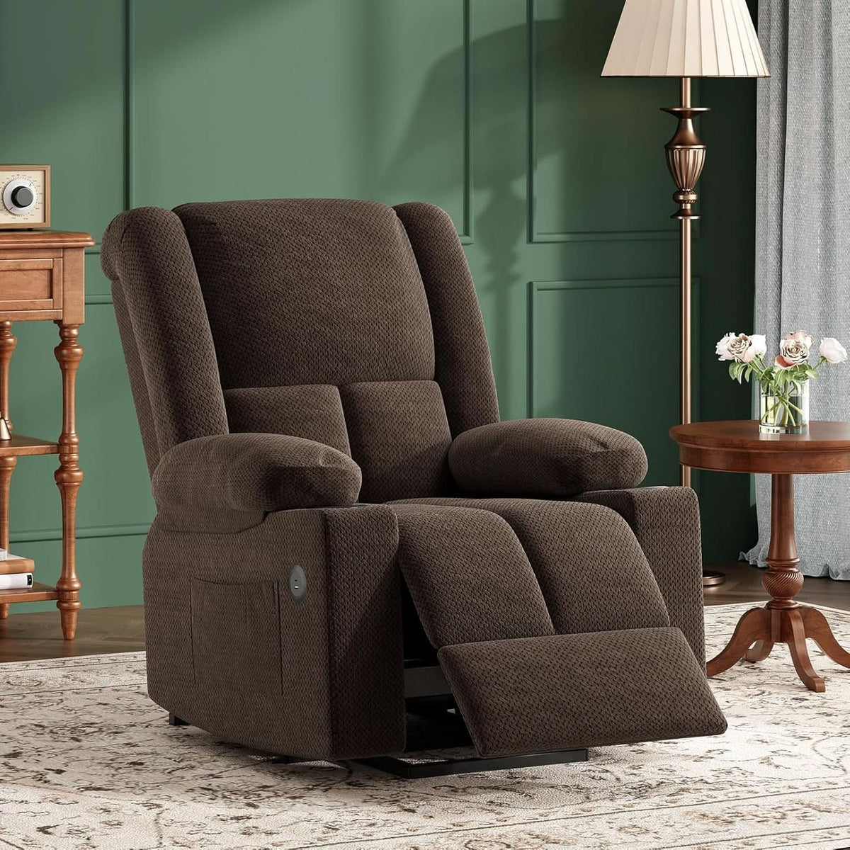 Power Lift Recliner Chair With Massage And Heat For Elderly