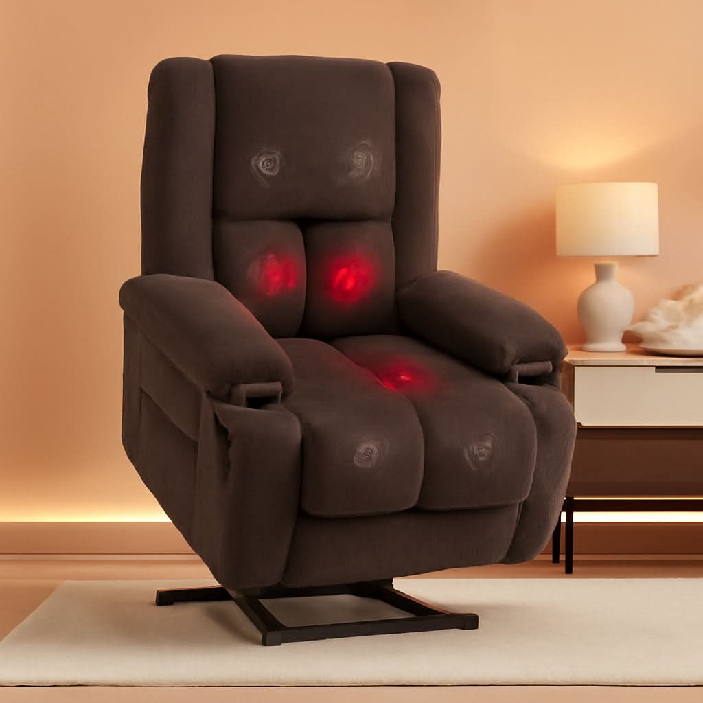 Power Lift Recliner Chair With Massage And Heat For Elderly