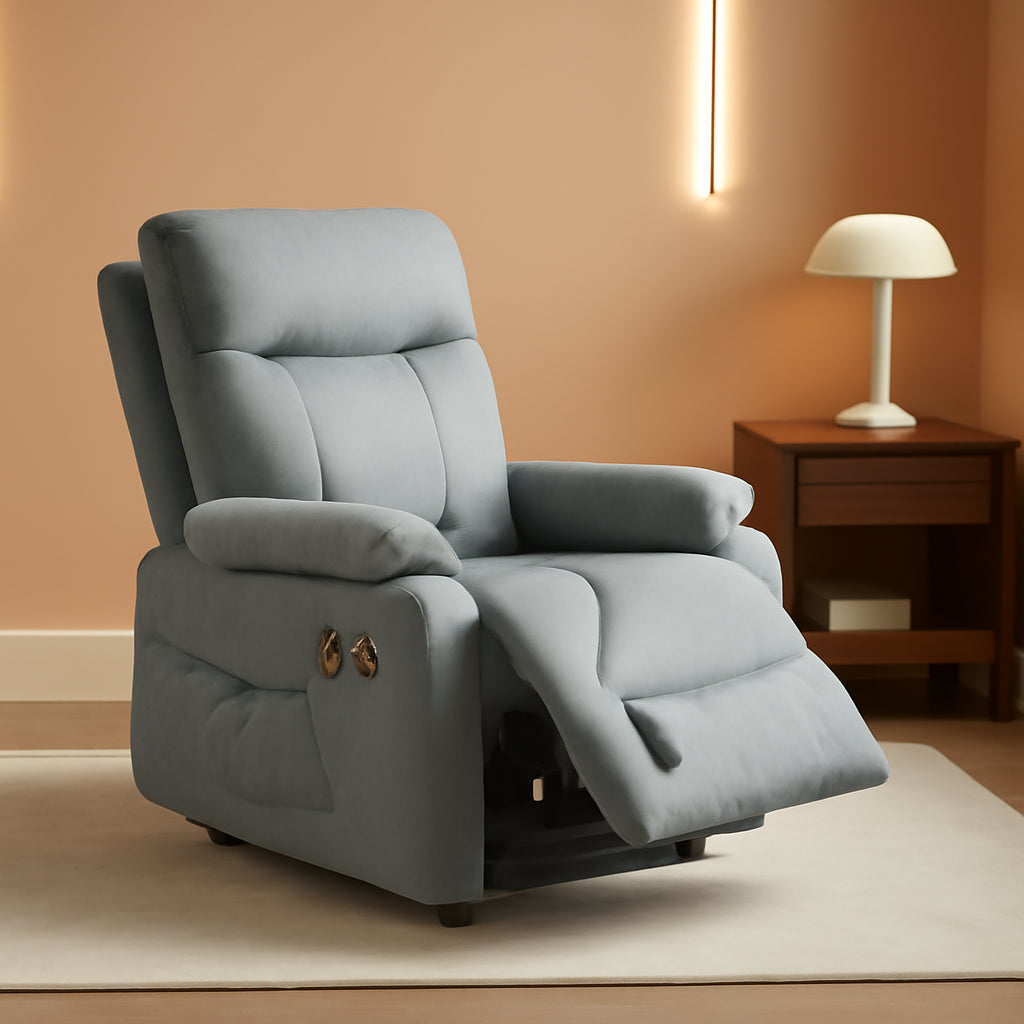 Power Lift Recliner Chair With Massage And Heat Grey