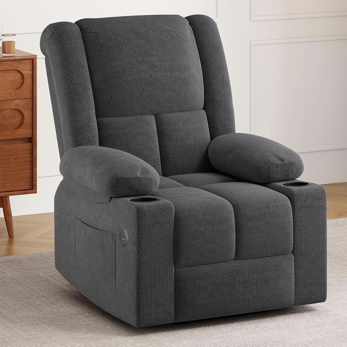 Power Lift Recliner Chair With Massage And Heat USB Ports