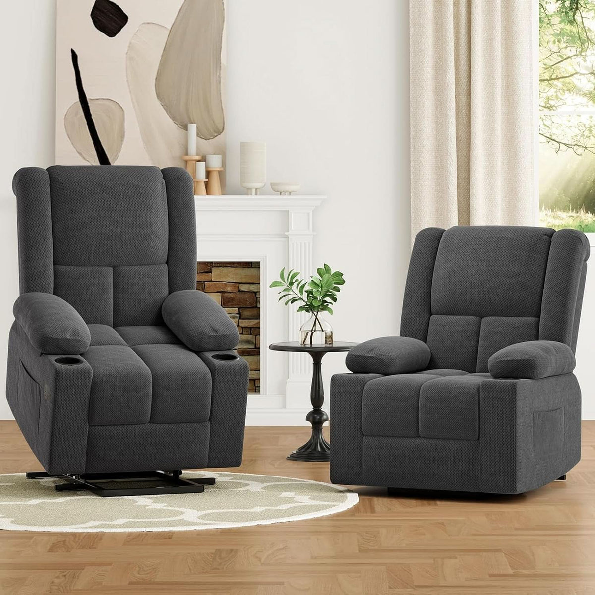 Power Lift Recliner Chair With Massage And Heat USB Ports