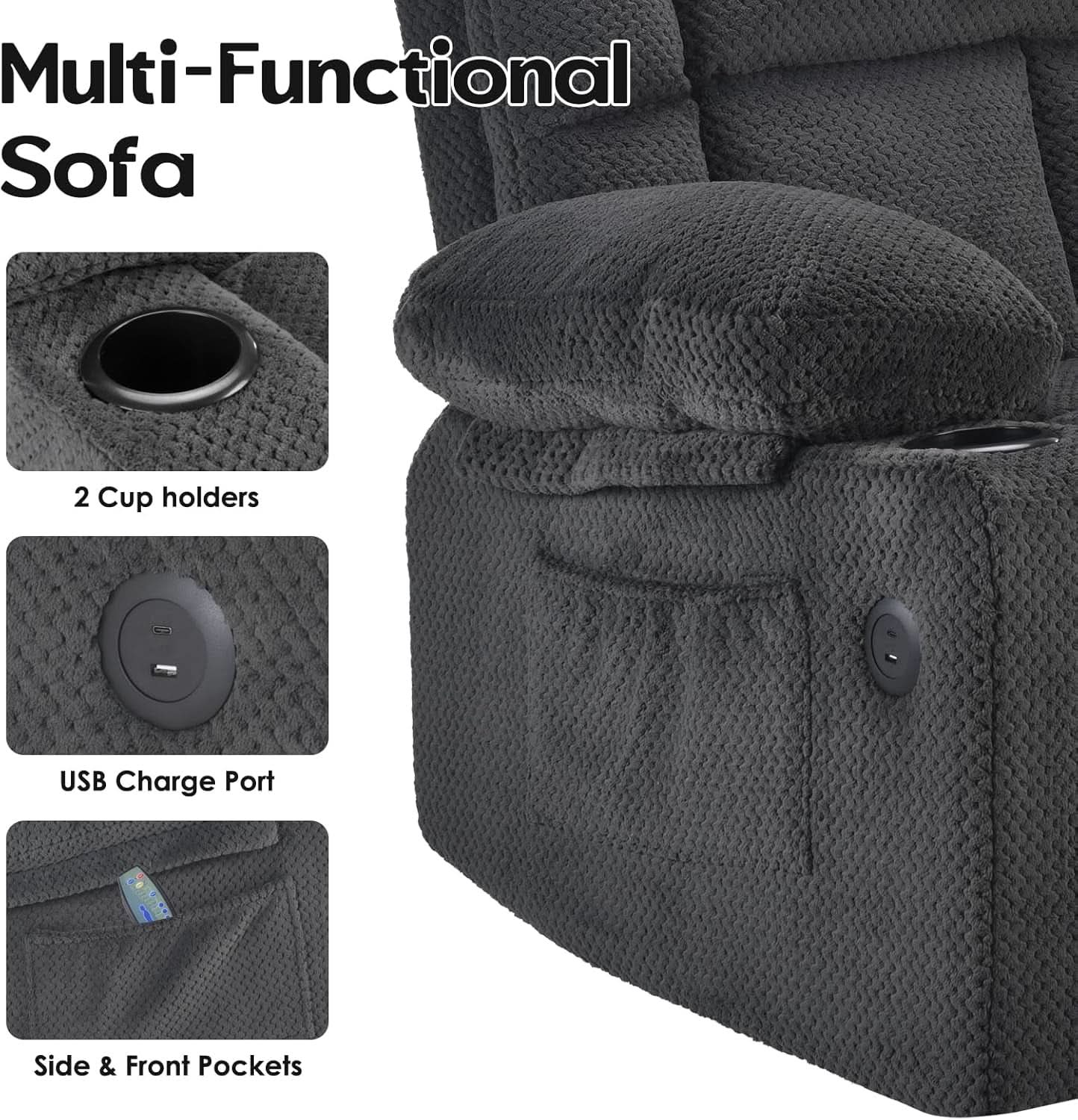 Power Lift Recliner Chair With Massage And Heat USB Ports