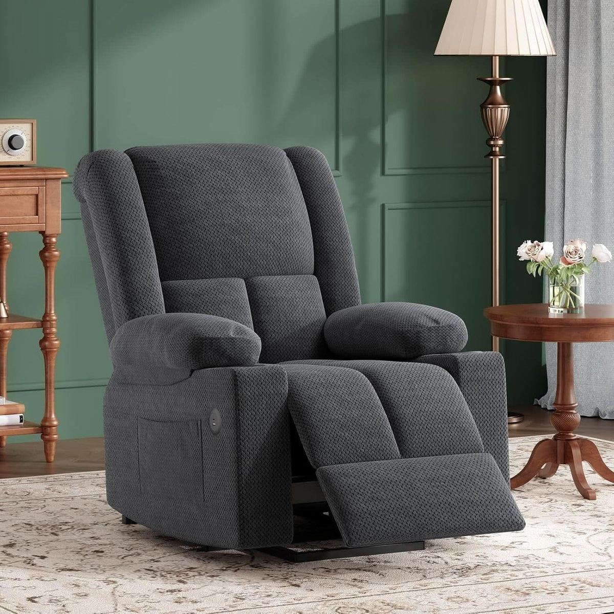 Power Lift Recliner Chair With Massage And Heat USB Ports