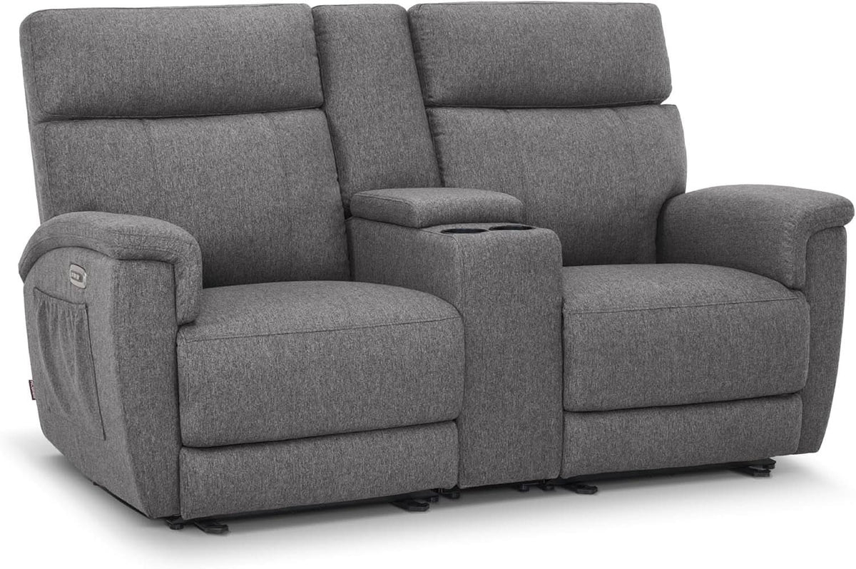 Power Loveseat Recliner Massage USB Type C Dark Gray