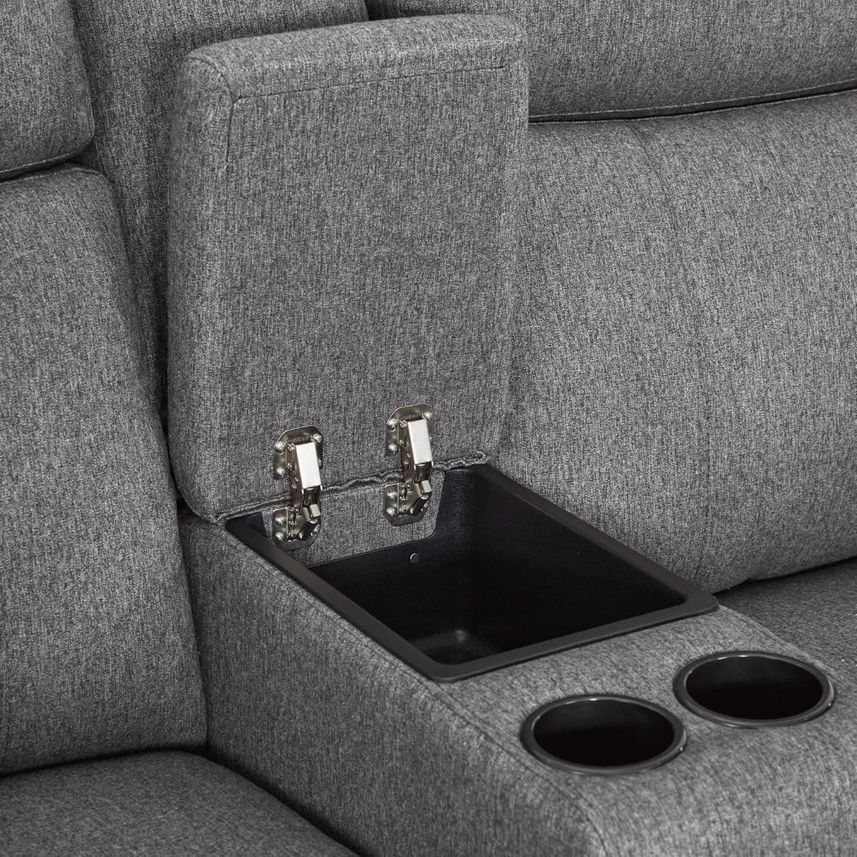 Power Loveseat Recliner Massage USB Type C Dark Gray