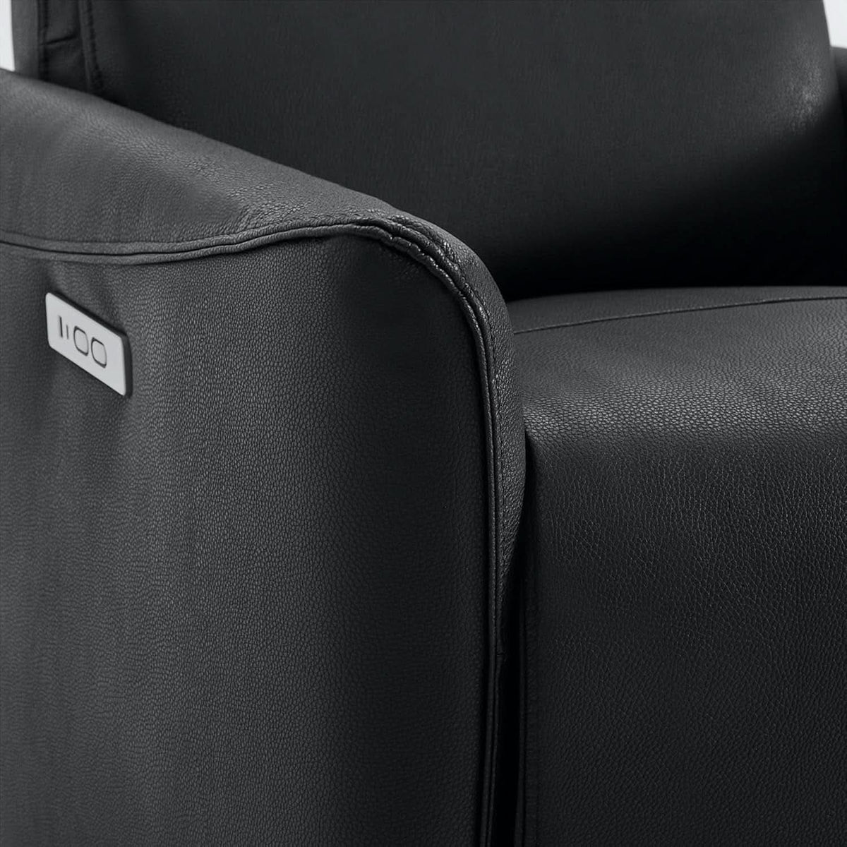Power Recliner Chair USB Charging Lumbar Support Black