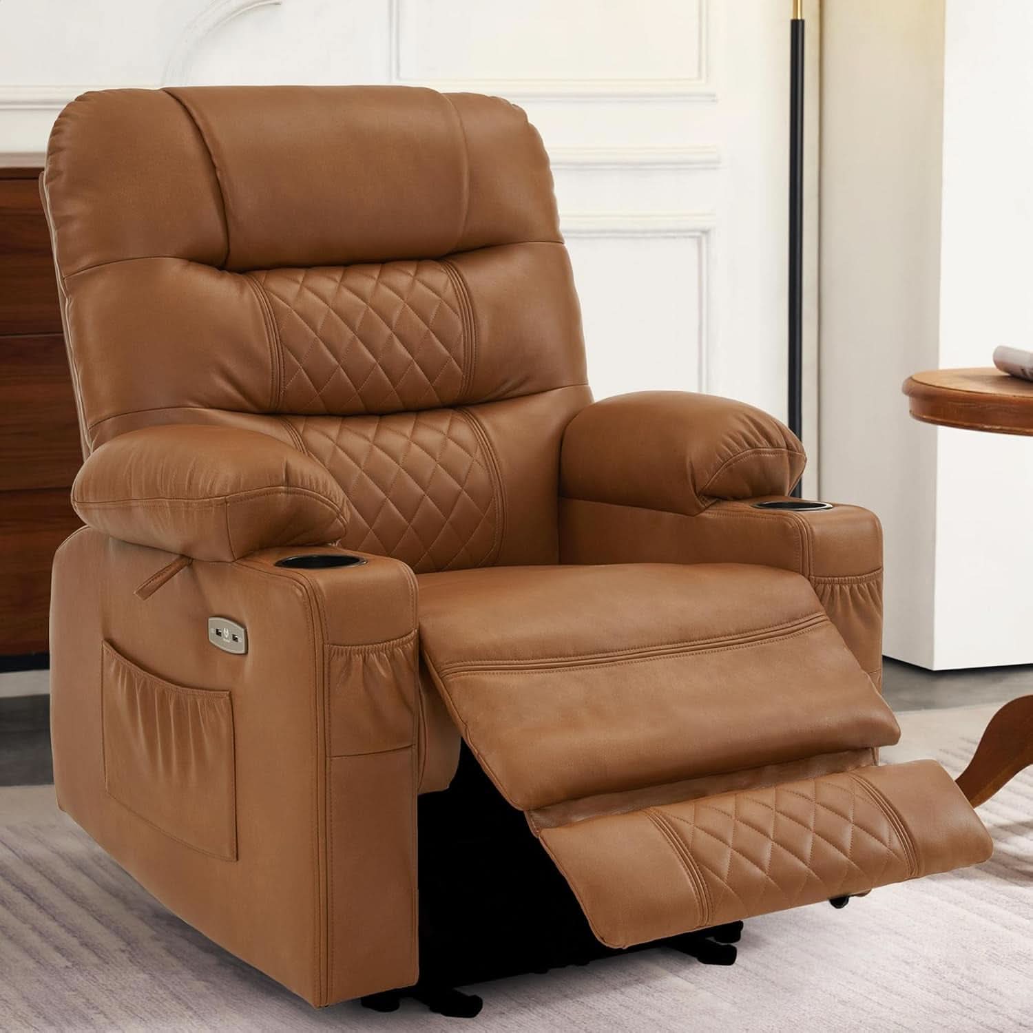 Power Recliner Chair With Heat And Vibration Saddle