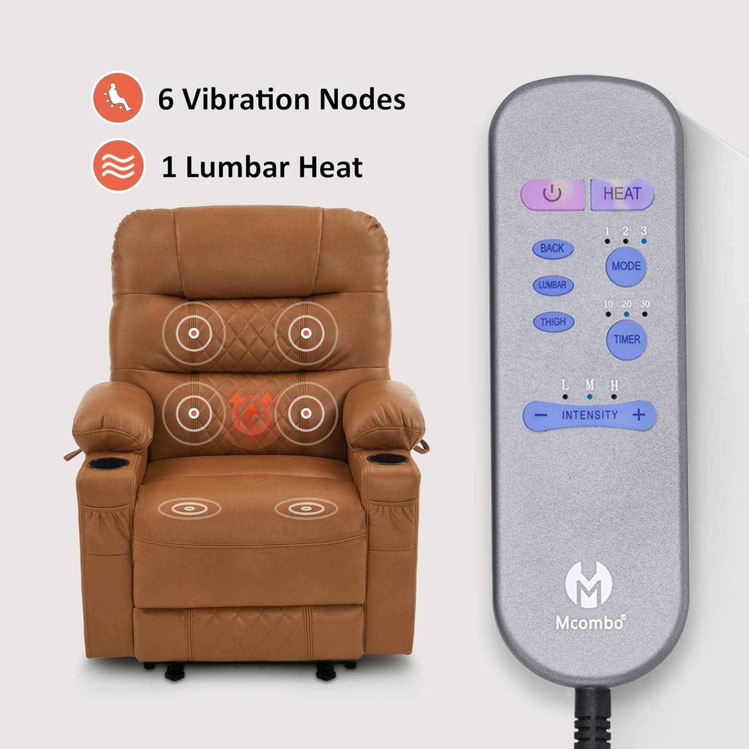 Power Recliner Chair With Heat And Vibration Saddle