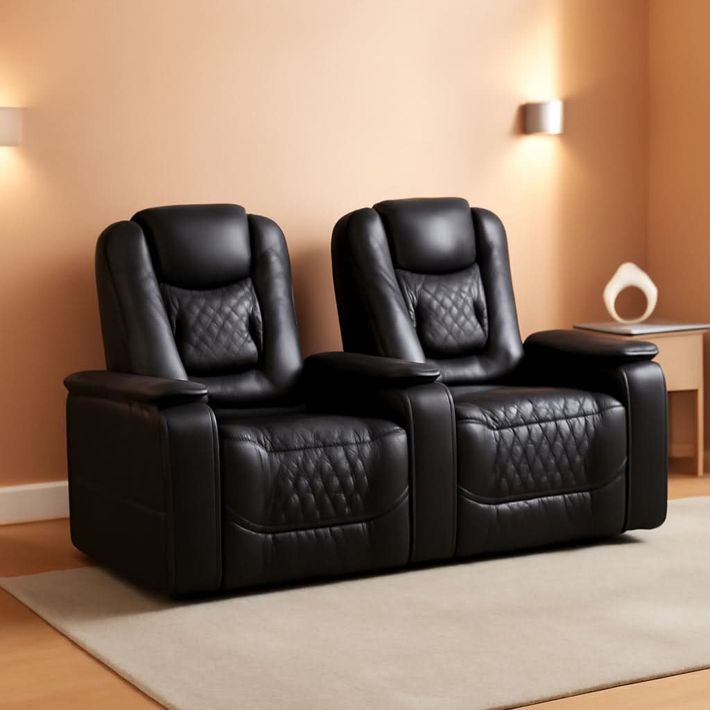 Power Recliner Chair With USB Ports And Cup Holders Black