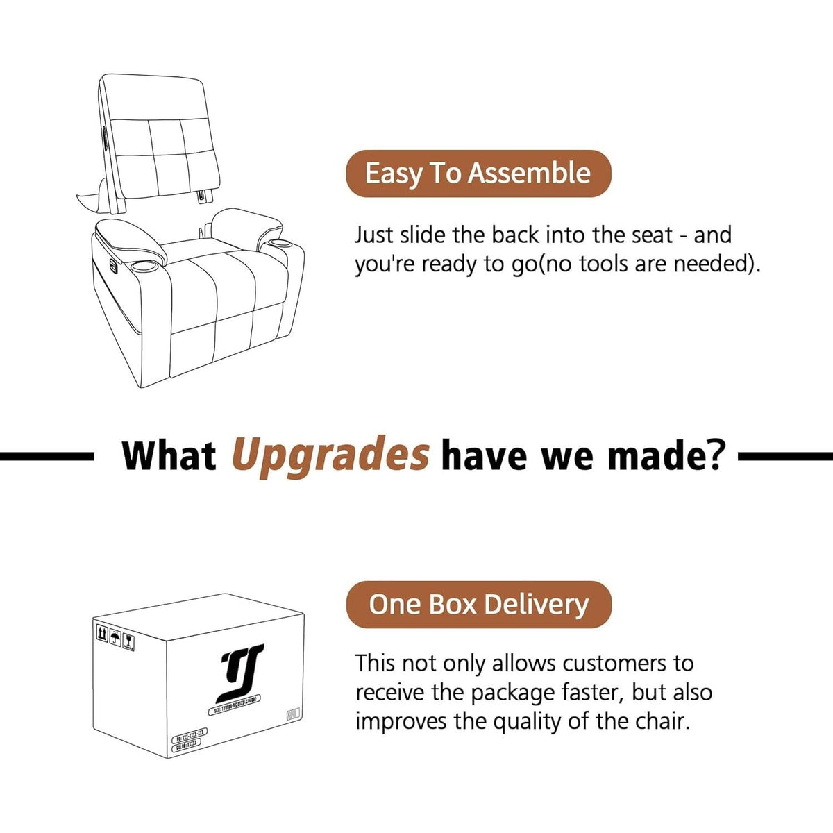 Power Rocking Recliner With Massage And USB Charging