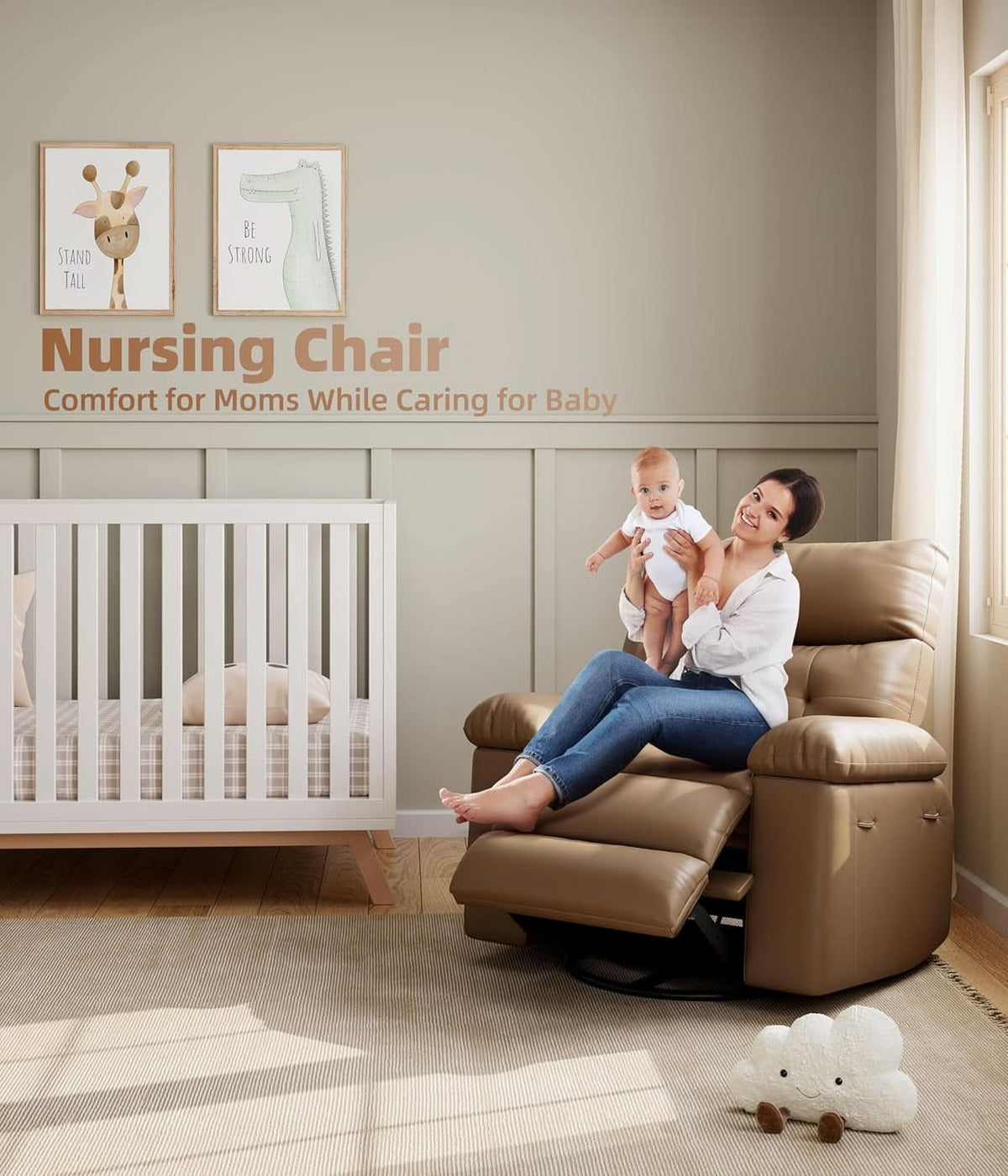 Power Swivel Massage Recliner With Heat And Vibration