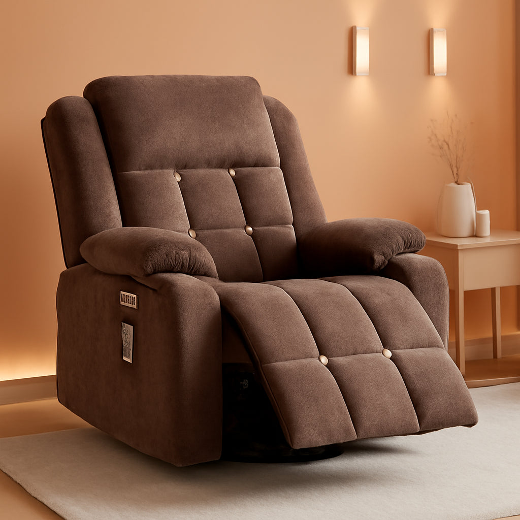 Power Swivel Recliner With Massage And USB Charging