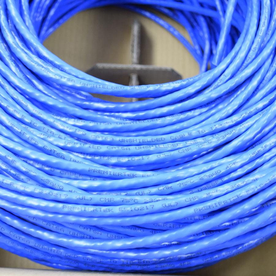Premiertek CAT6A 1000FT Copper Blue UL-CMR-CAT6A-BL