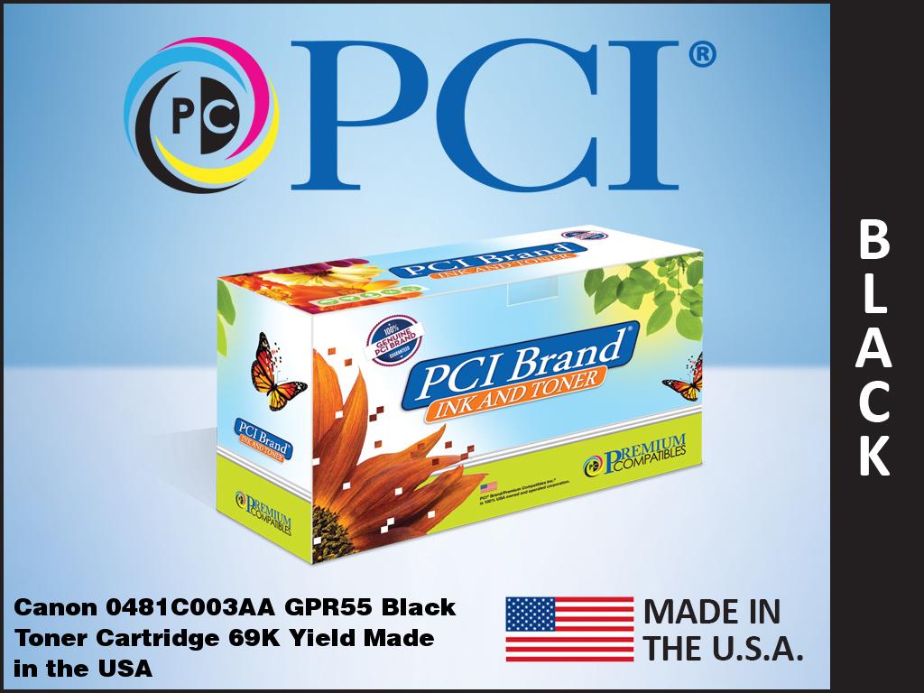 Premium Compatibles 0481C003-PCI Laser Toner Cartridge - Alternative for Canon GPR-55, 0481C003, 55, GPR55, 0481C003AA - Black - 1 / Pack