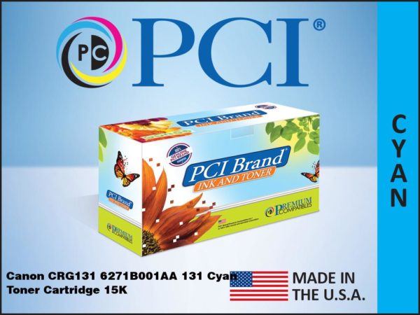 Premium Compatibles 6271B001AA-PCI Laser Toner Cartridge - Alternative for Canon 6271B001, CRG-131, 131, 6271B001AA, CRG131, CF211A, 131C, 6271B001 - Cyan - 1 / Pack
