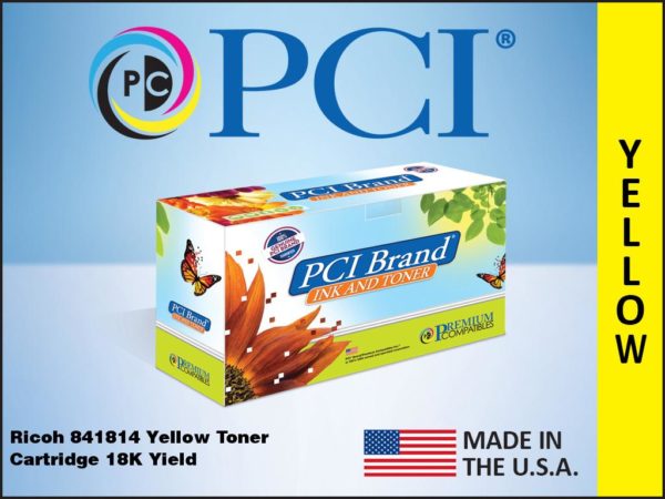 Premium Compatibles 841814-PCI Laser Toner Cartridge - Alternative for Ricoh 841, 814, 841, 818 - Yellow - 1 / Pack