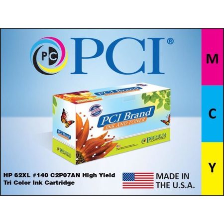 Premium Compatibles C2P07AN-PCI Remanufactured High Yield Inkjet Ink Cartridge - Alternative for HP C2P07AN, 62XL, C2P07A, C2P07, C2P07AN, 140 - Tri-color - 1 / Pack