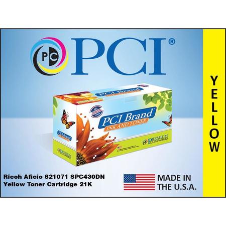 Premium Compatibles High Yield Laser Toner Cartridge - Alternative for Ricoh 821071 - Yellow - 1 / Each 821071-PCI