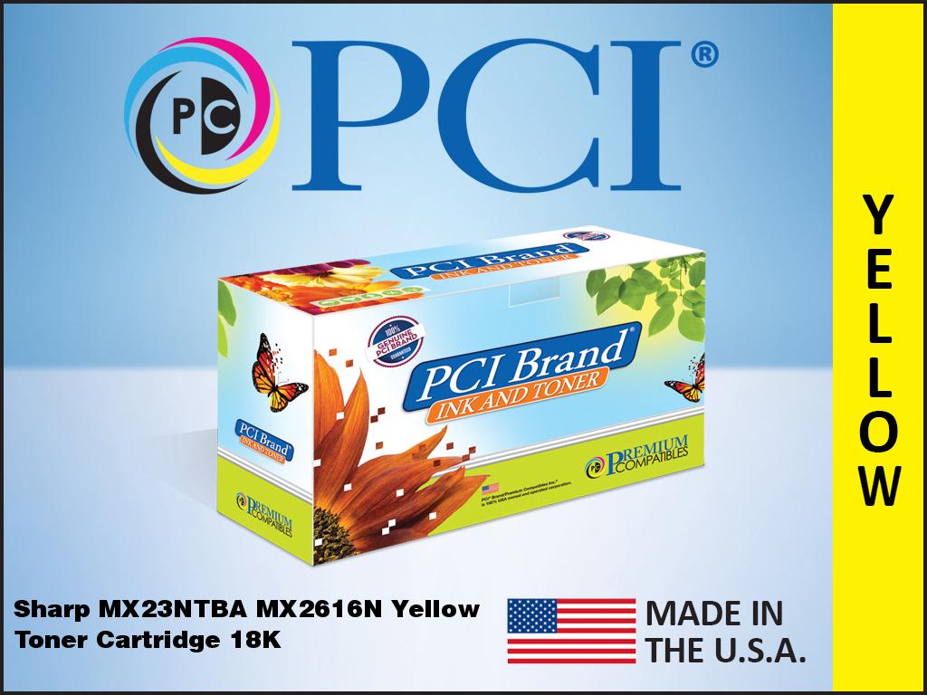 Premium Compatibles High Yield Laser Toner Cartridge - Alternative for Sharp MX-23NTYA - Yellow - 1 / Each MX23NTYA-PCI