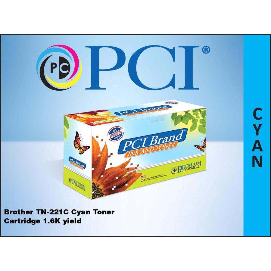 Premium Compatibles Laser Toner Cartridge - Alternative for Brother, Konica Minolta TN221C, TN-221C - Cyan - 1 / Each TN221C-PCI