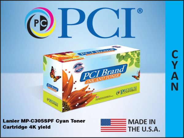 Premium Compatibles Laser Toner Cartridge - Alternative for Lanier M305SPFC - Cyan - 1 / Each MPC305SPFC-PCI