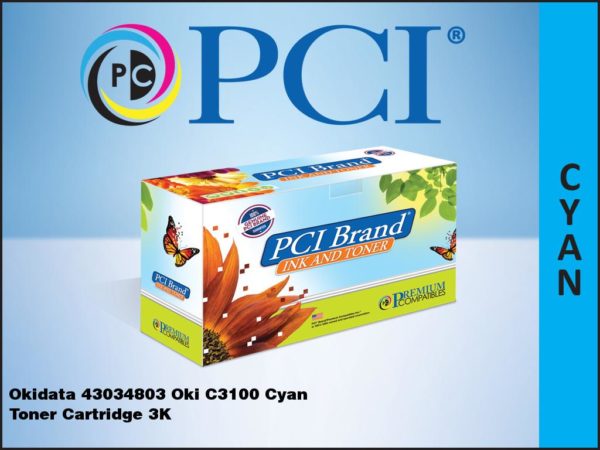 Premium Compatibles Laser Toner Cartridge - Alternative for Okidata 43034803 - Cyan - 1 / Each 43034803-PCI