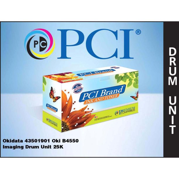 Premium Compatibles Okidata 43501901 B4550 Imaging Drum Unit 25K Yield for B4400, B4550, B4600 43501901-PCI