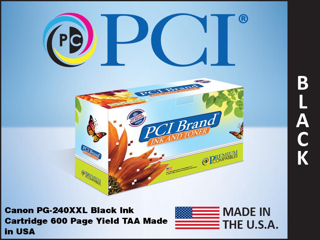 Premium Compatibles PG-240XXL-PCI Extra High Yield Inkjet Ink Cartridge - Alternative for Canon PG-240XXL, 5204B001, PG240XXL, 5204B001AA, 5204B001, PG240XXL, PG-240XXL - Black - 1 / Pack
