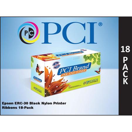 Premium Compatibles Ribbon - Alternative for Epson ERC30B-18 - Black - 18 / Pack ERC30B-18PC