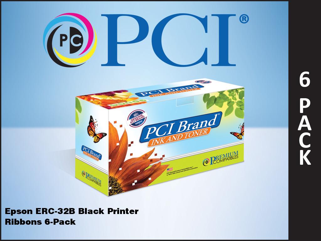 Premium Compatibles Ribbon - Alternative for Epson ERC32B - Black - 6 / Pack ERC32BPC