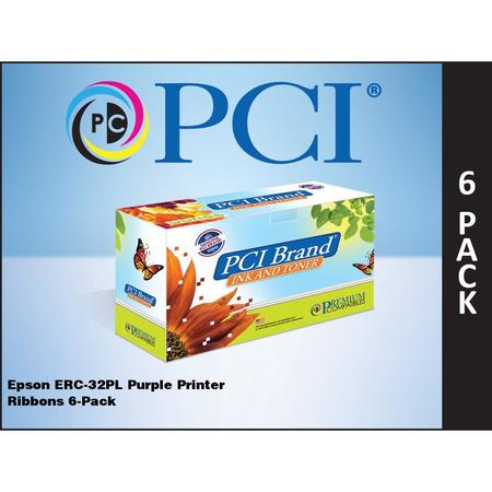 Premium Compatibles Ribbon - Alternative for Epson ERC32PL - Purple - 6 / Pack ERC32PLPC