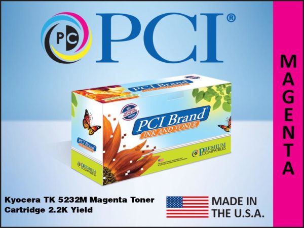 Premium Compatibles TK-5232M-PCI Laser Toner Cartridge - Alternative for Kyocera TK-5232M, TK5232M, 1T02R9BUS0 - Magenta - 1 / Pack