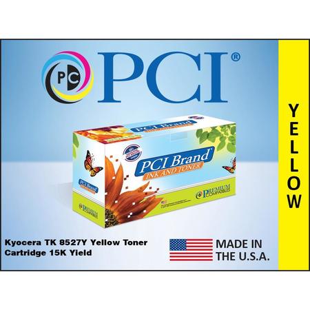 Premium Compatibles TK-8527Y-PCI Laser Toner Cartridge - Alternative for Kyocera TK8527Y, TK-8527Y - Yellow - 1 / Pack