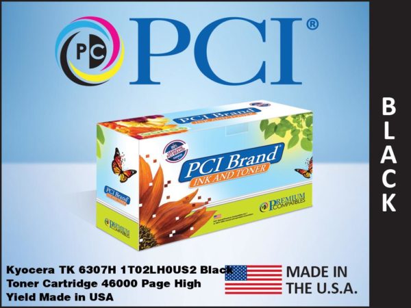 Premium Compatibles TK6307H-PCI High Yield Laser Toner Cartridge - Alternative for Kyocera TK-6307H, 1T02LH0US2, TK-6307HK, TK6307H, TK6307HK, TK-6307, 1T02LH0US0, TK-6307K, TK6307, TK6307K - Black - 1 / Pack
