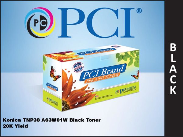 Premium Compatibles TNP38-PCI High Yield Laser Toner Cartridge - Alternative for Konica Minolta TNP38, A63W01W, TNP-38, A63WO1W, A63W01F, TNP-35 - Black - 1 / Each