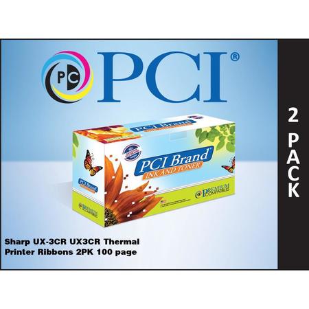 Premium Compatibles Thermal Transfer Ribbon - Alternative for Sharp UX3CR - Black - 2 / Pack UX3CRPC