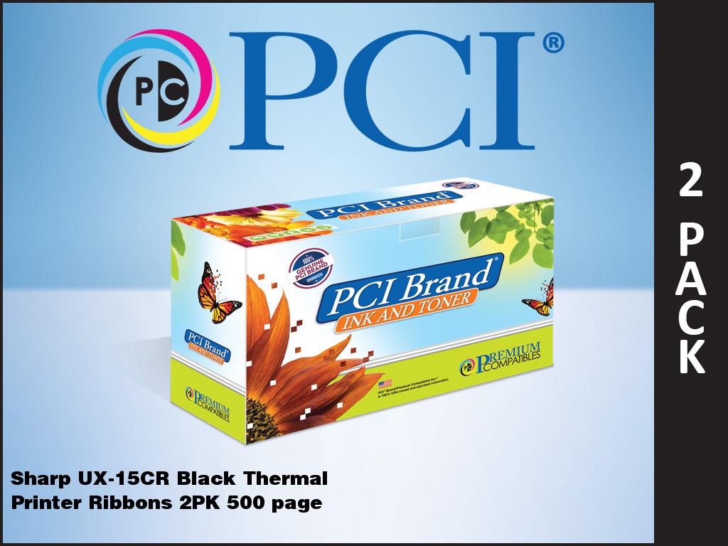 Premium Compatibles Thermal Transfer Toner Cartridge - Alternative for Sharp UX15CR - Black - 2 / Pack UX15CRPC