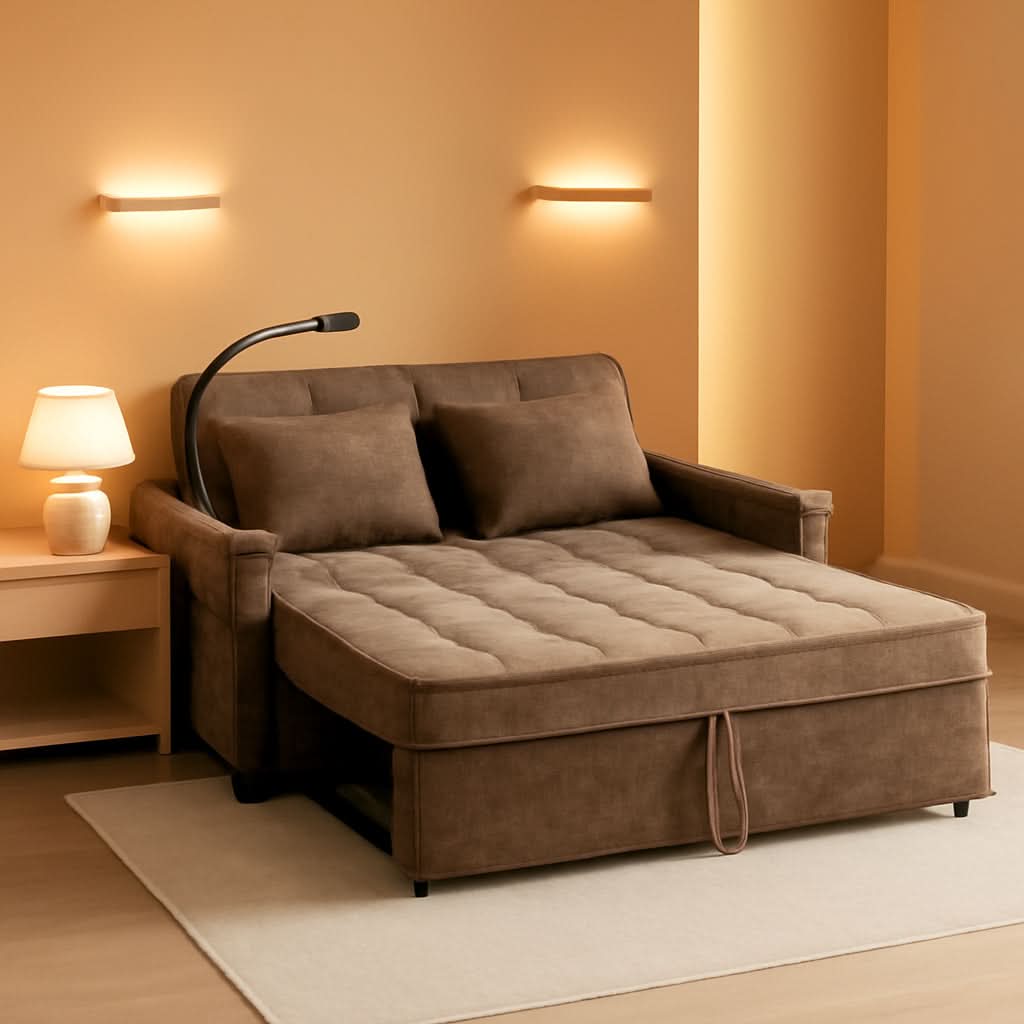 Premium Grade Ultra Chenille Sleeper Sofa With USB Ports